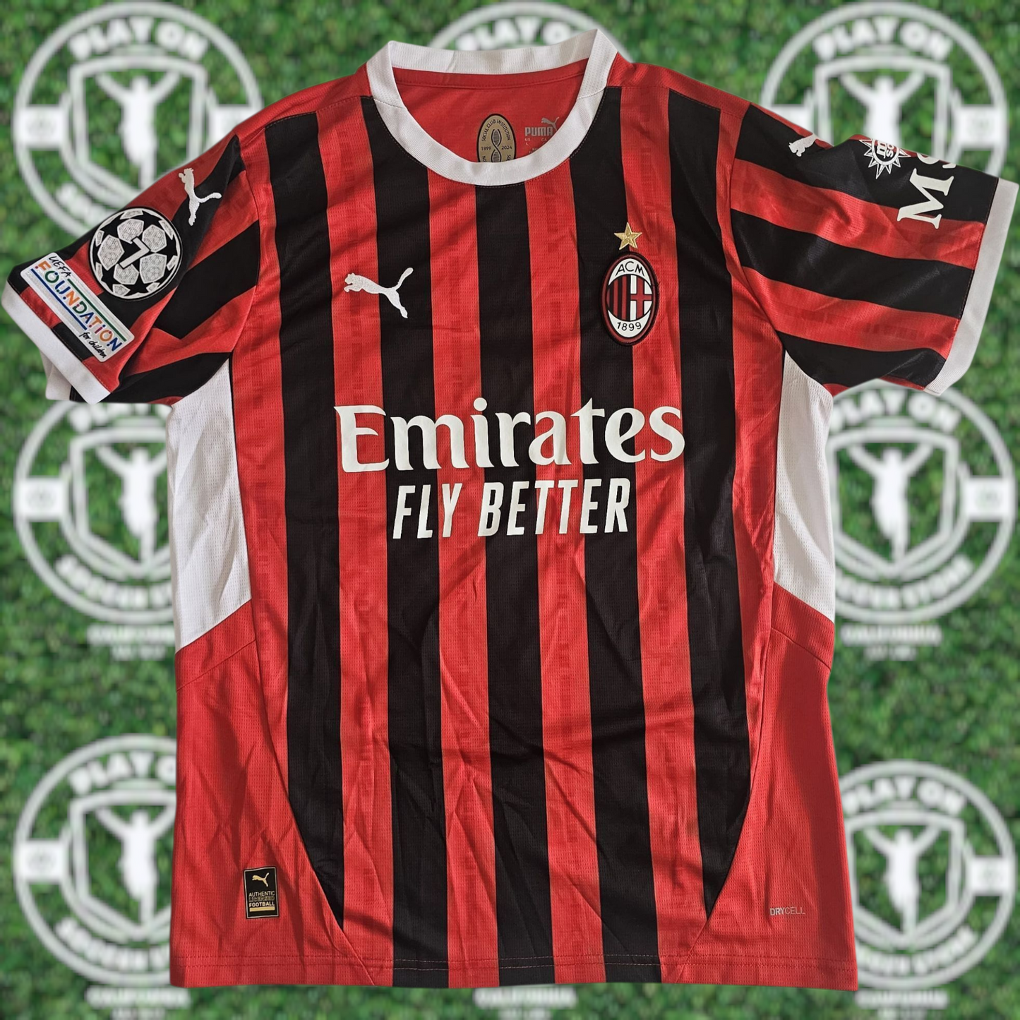 Men's AC Milan Home 24/25 Fan Version Santi Gimenez Jersey