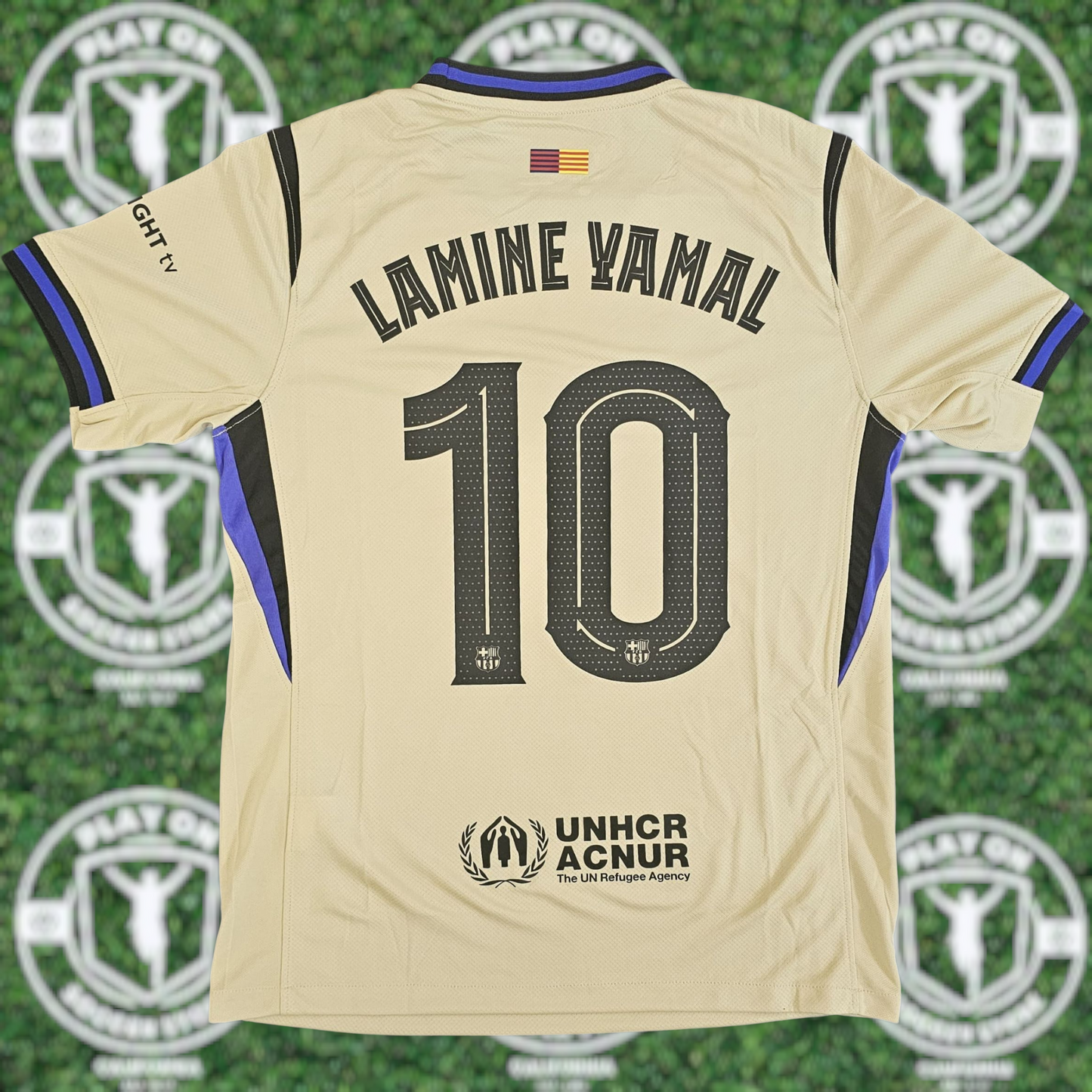 Men's Barcelona 25/26 Away Fan Version Lamine Yamal Jersey