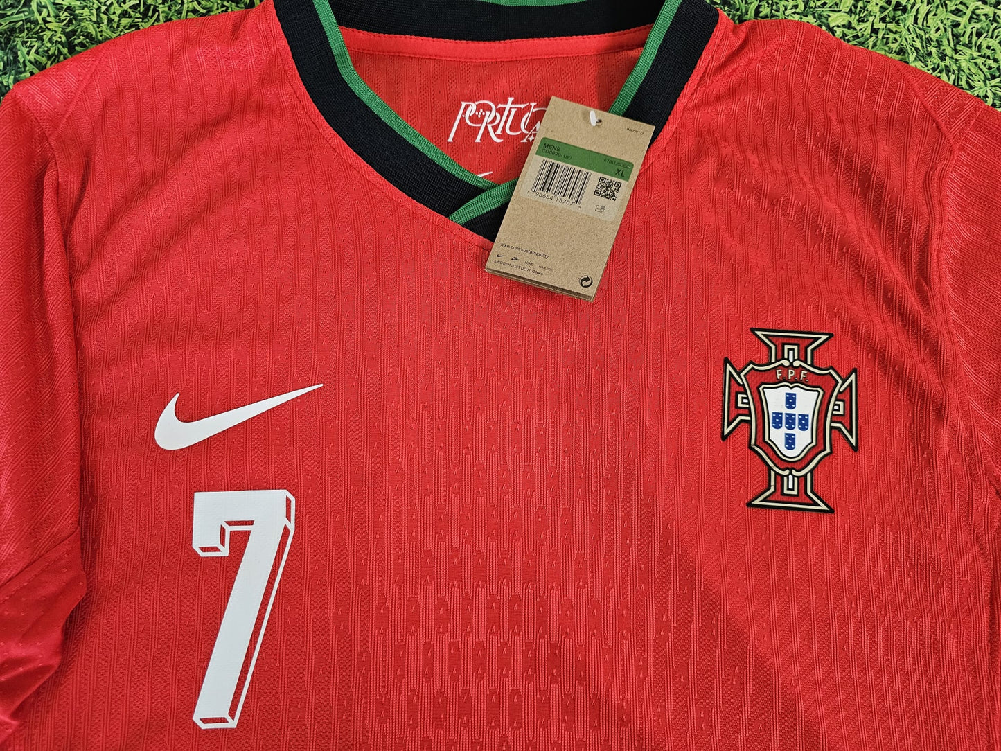 Men's Portugal 2024 Home Player Version Cristiano Ronaldo Jersey