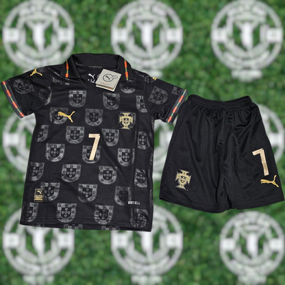 Kids Portugal 2025 Special Edition Eusébio Jersey Ronaldo