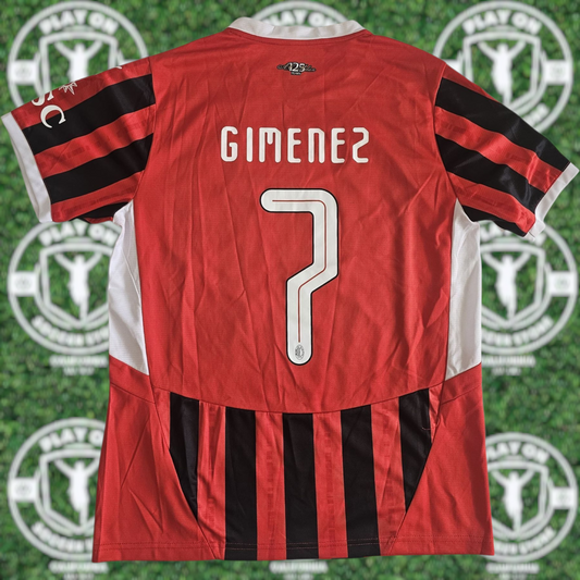 Men's AC Milan Home 24/25 Fan Version Santi Gimenez Jersey