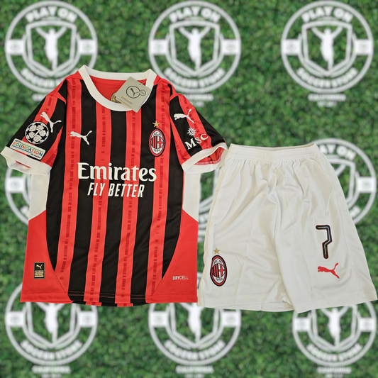 Kids AC Milan 24/25 Home Santi Gimenez Kit