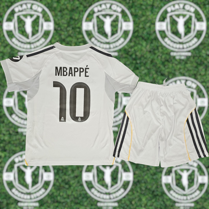 Kids Real Madrid 25/26 Home Mbappe Kit