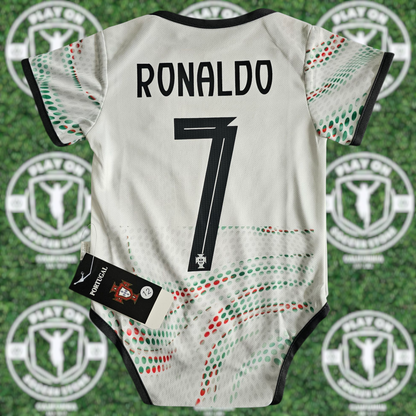 Baby Portugal 2025 Away Ronaldo Bodysuit