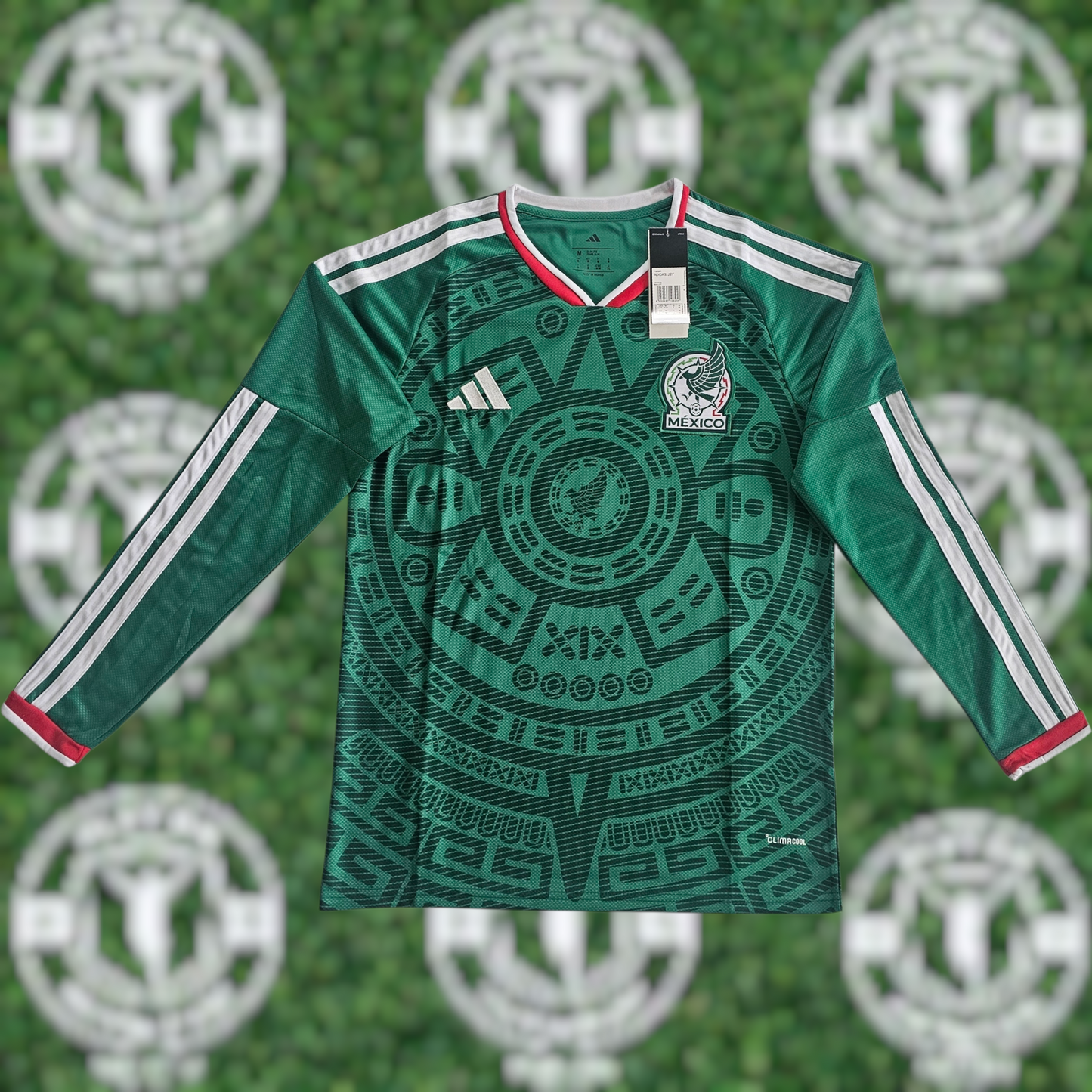 Men's Mexico World Cup 2026 Home Fan Version Long Sleeve Jersey