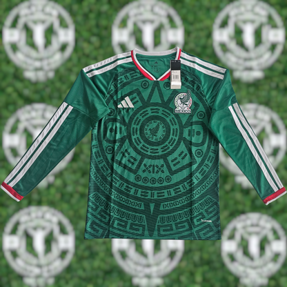 Men's Mexico World Cup 2026 Home Fan Version Long Sleeve Jersey