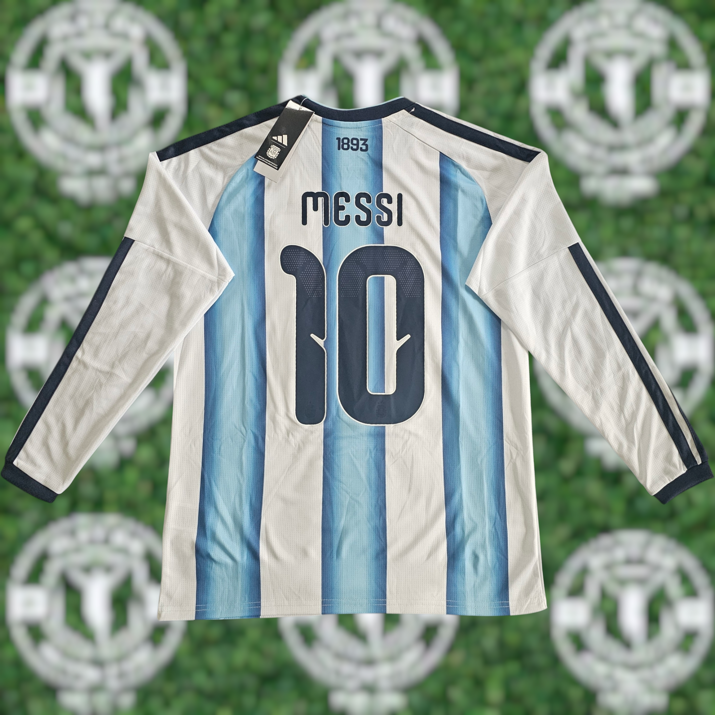 Men's Argentina World Cup 2026 Home Messi Fan Version Long Sleeve Jersey